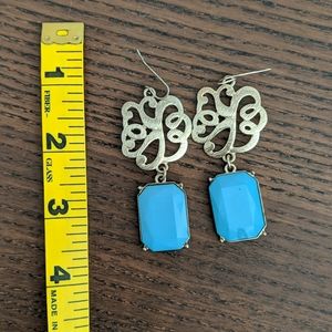 Faux turquoise earrings